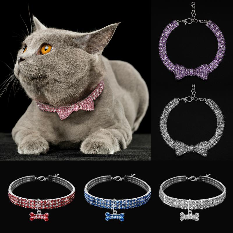 

Bling Rhinestone Dog Cat Collar Crystal Puppy Chihuahua Pet Dog Collars For Small Medium Dogs Cats Mascotas Accessories