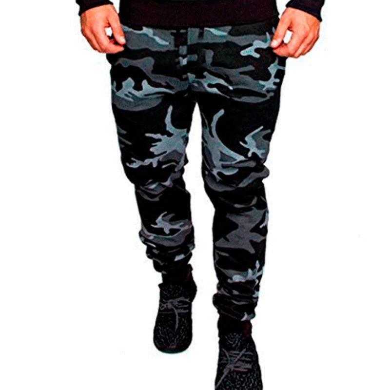 

Men' 2019 new thin fashion solid color elasticity men casual pants designer man of M-XXL corridors, Camouflage gray.