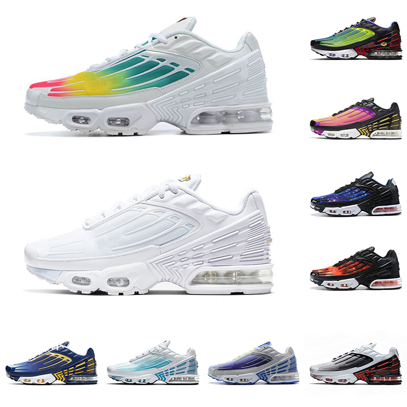 

2021 New Plus Tn 3 III Tuned Tennis Trainers Men Women Running Shoes Triple Black White Tiger Laser Blue fashion Sports Sneakers, 11 36-45