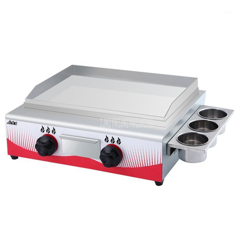 

55*34cm Stainless Steel Commercial Gas Fuel Grill Bakeware Barbecue Dorayaki Teppanyaki Griddle Squid Iron Plate Baking Machine1