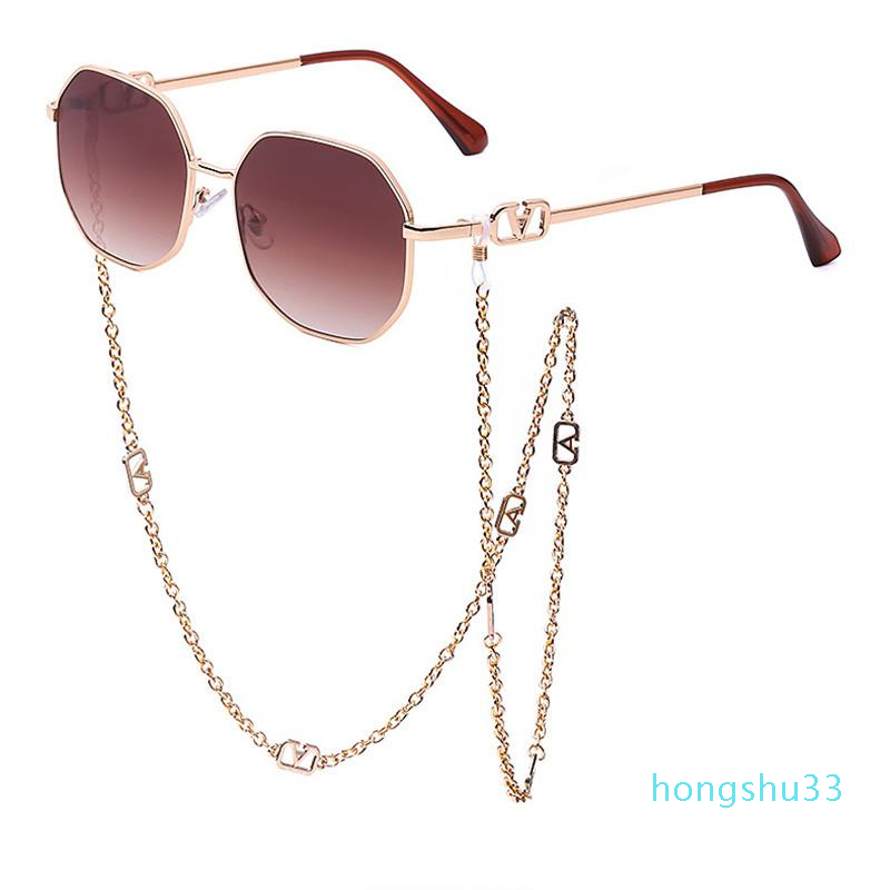 

Sunglasses Chain Women 2022 Anti-drop Lanyard Irregular Goggles Trend Luxury Birthday Present Designer Brand