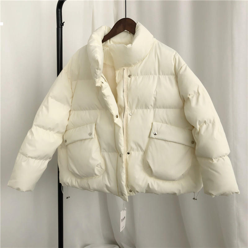 

Women 2021 New Winter Jacket Kpop Style Woman Clothes Streetwear Vz83 F6WE, Beige