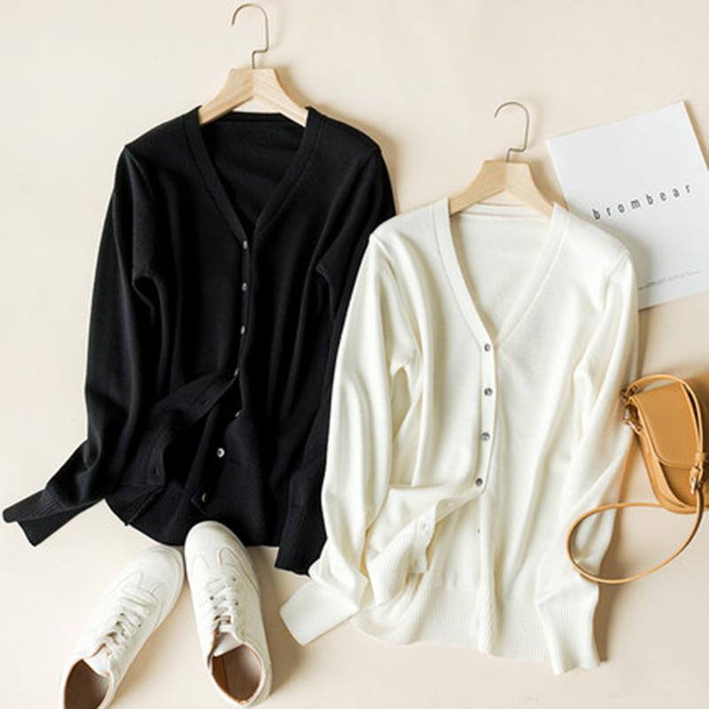 

Cardigan Women Sweater 2020 Autumn Single Breasted Long Sleeve Knitted Sweaters for Ladies Jumper Knitwear loose coat ZX205