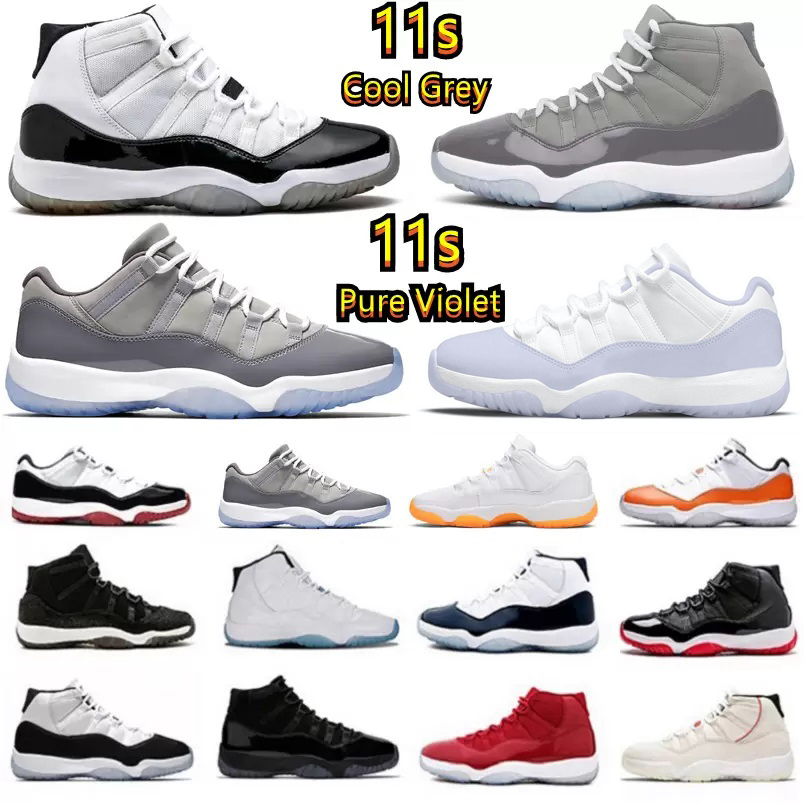 

Jumpman 11 11s mens basketball shoes Pure Violet Cool Grey Citrus Legend Gamma Blue Anniversary Jubilee Bred Low Cap Gown Concord men women trainer Sports Sneakers, Color#32