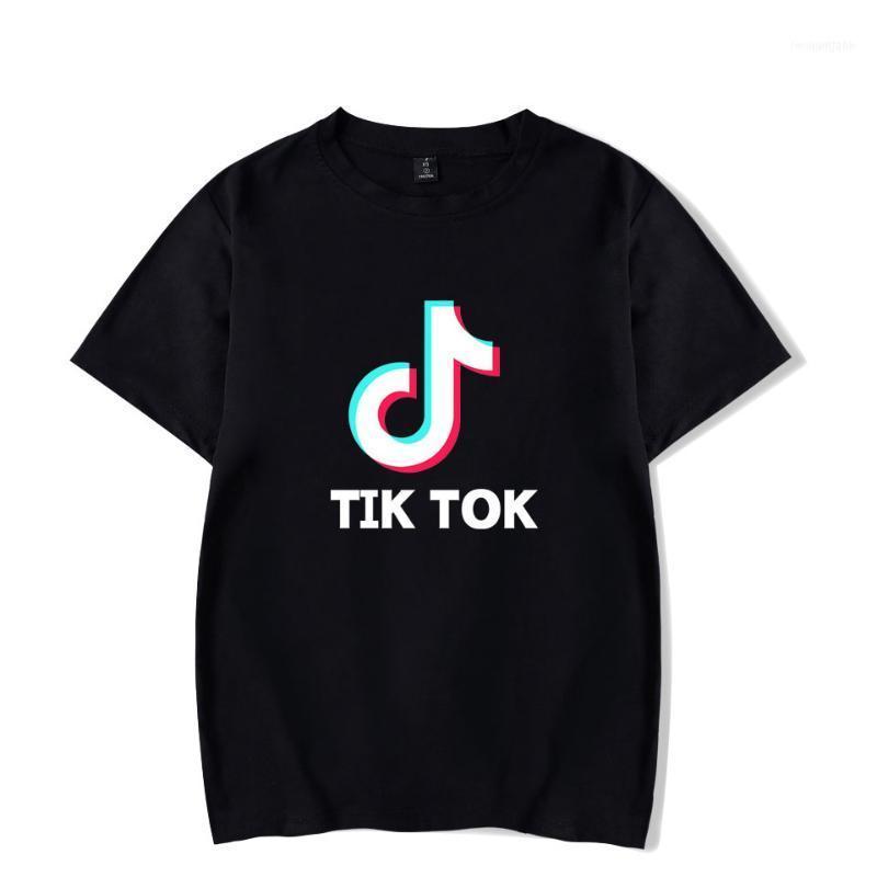 

Tik tok Leisure t shirts Men/women Breathable Clothes Tops Men's Fashion Comfortable Harajuku Tik tok short T shirt streetwear11, Black