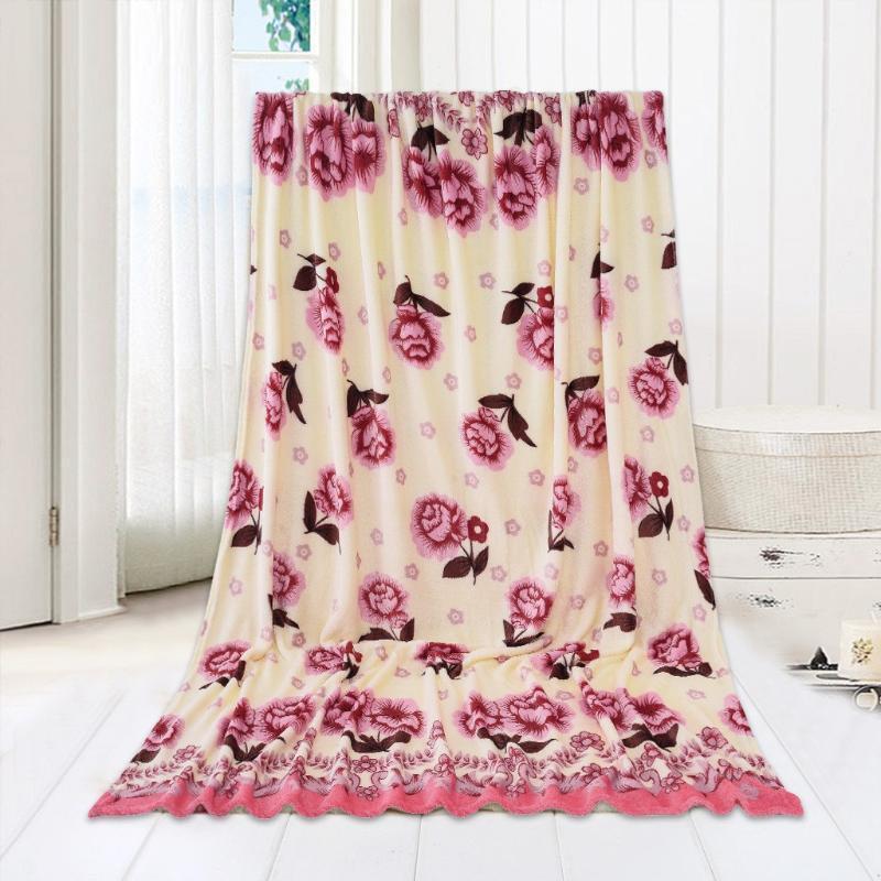 

Flannel Blanket Super Soft Warm Flower Printed Micro Plush Fleece Sofa Throw Blanket Blankets For Beds Couverture Polaire Adulte1