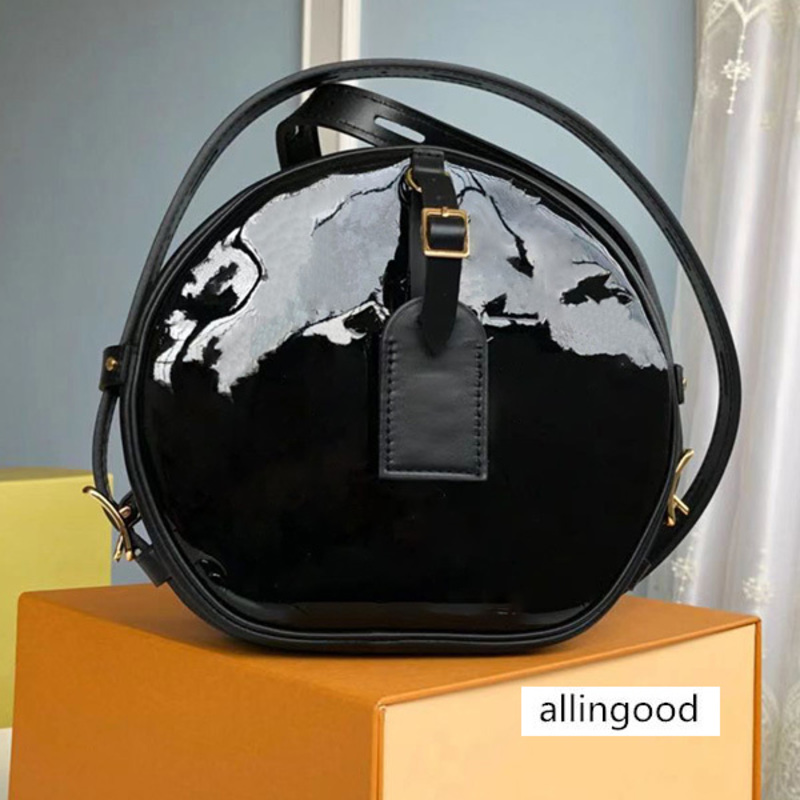 

Top quality style complete luxuri daesignner boite chapeau souple handbag crossbody women bags Round cake bag with box, Red