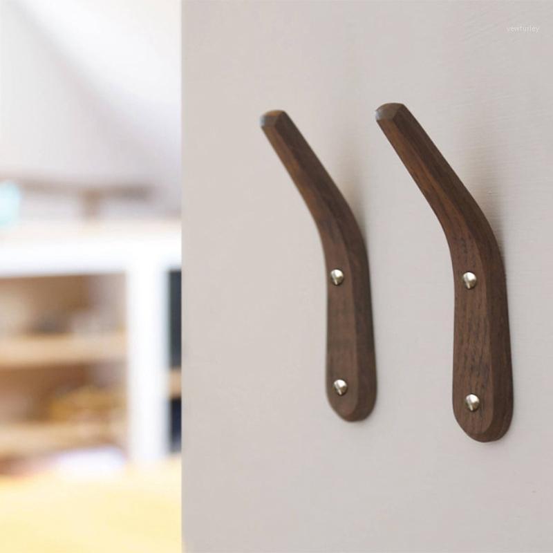 

Black Walnut Clothes Hanger Japanese-Style Wall Mounted Coat Hook Decorative Key Holder Hat Scarf Handbag Storage Hanger Bathroo1