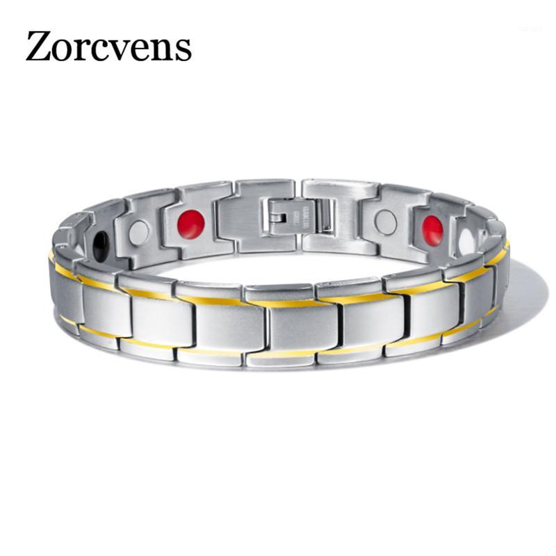 

Modyle Black Bracelet Men Hand Chain Energy Health Germanium Magnetic Bracelet Men Stainless Steel Bracelets For Women1