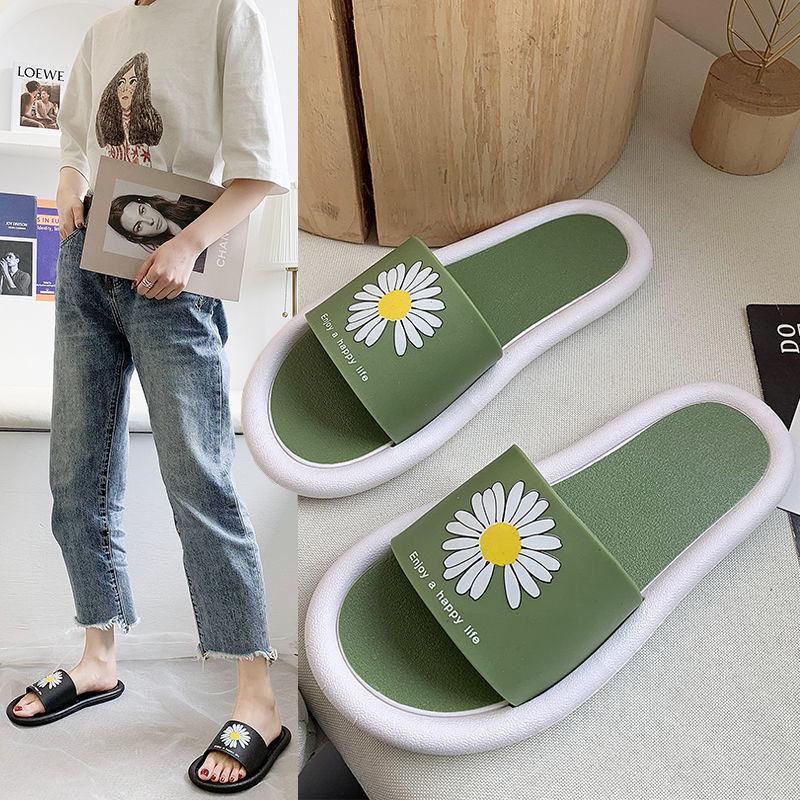

2pc Indoor Household Soft-soled Slippers Bathroom Non-slip Outdoor Sandals and Slippers Women's Home Shoes Zapatos Para Mujer, Black black