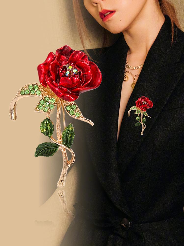 

High Grade Brooch Suit For Women Lovely Versatile Fashion Pin Accessories Rose Brooch Girl