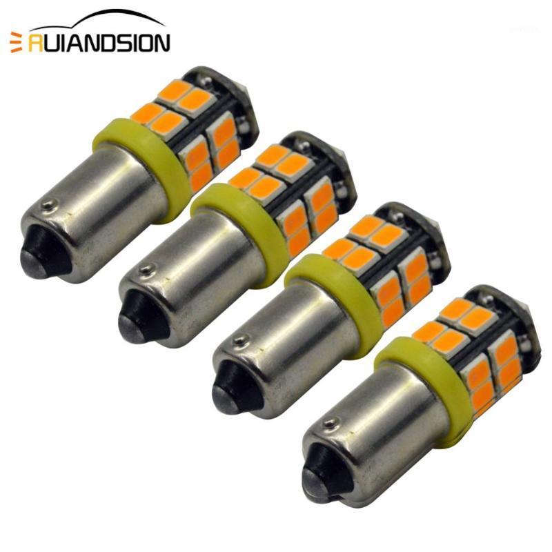 

4x 1W BA9S BAX9S H21W BAY9s 20smd 2835 LED For car Reverse Interior Parking Lights License Plate Bulb Lamp White Amber/yellow1, As pic