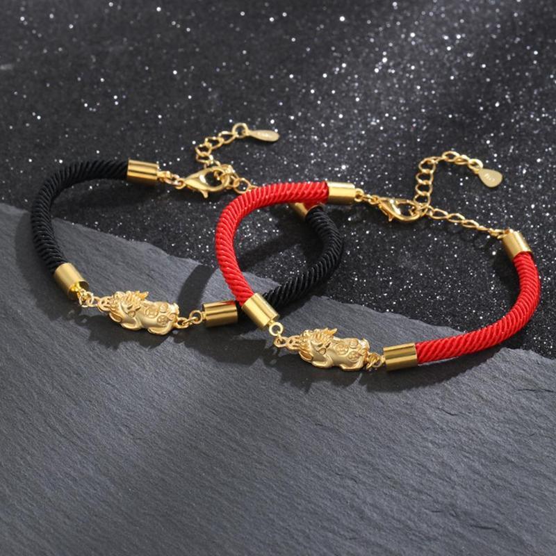 

Pixiu Lucky Bracelets Woven Rope Bracelet Brave Troops Animal Design Bracelet Couple Fashion