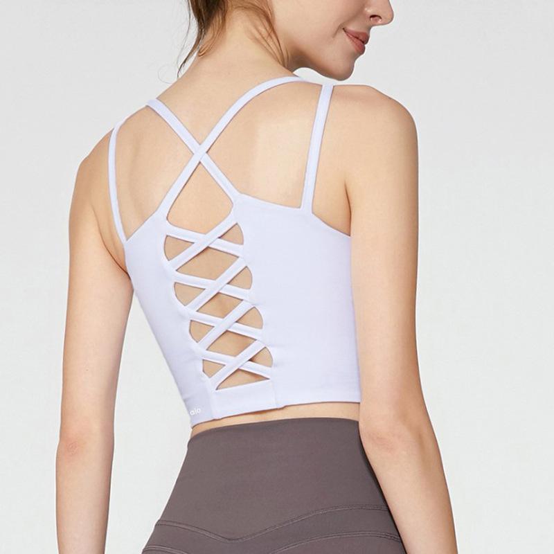 

Yoga Bra Women Underwear Yoga Tops Fitness Sports Push-up Anti- Bra European American Cross Border Tops /50, Pink