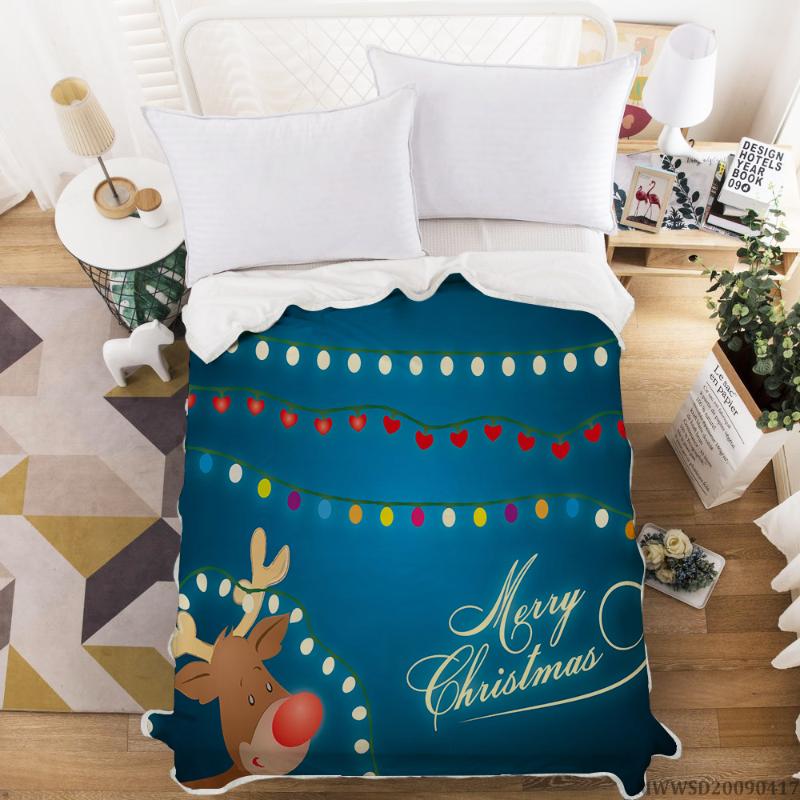 

Hotsale Merry Christmas Print Blanket 3D Unique Blanket Soft Fashionable Breathable Washable For Kids Adult
