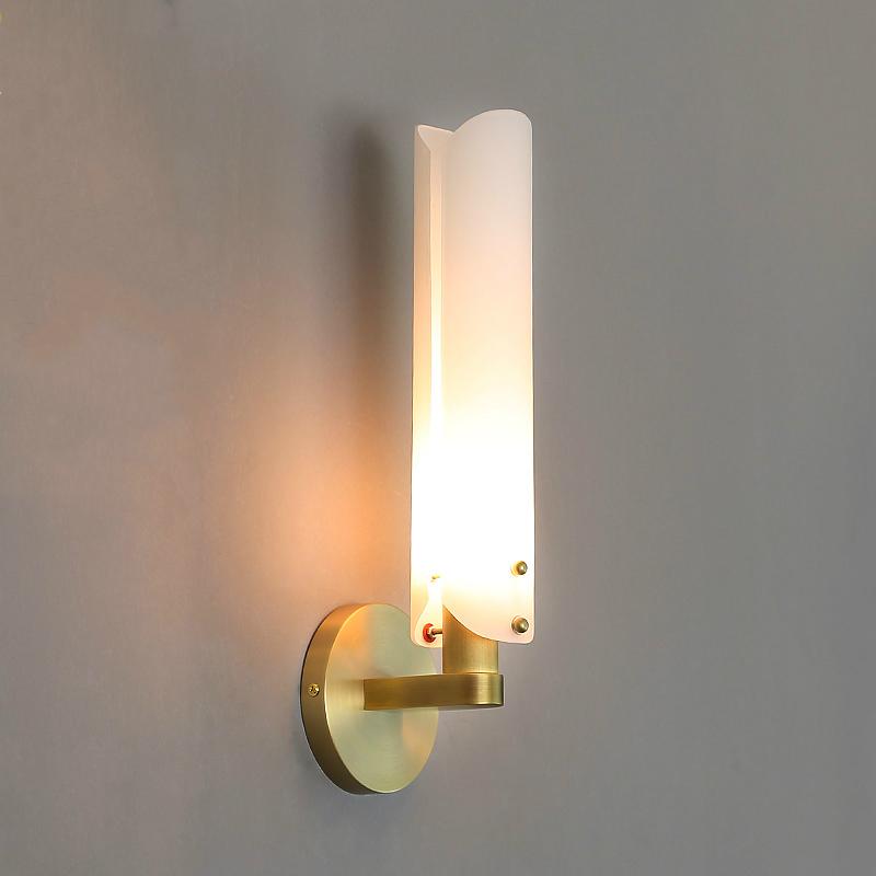 

Nordic Luxury LED wall lamp Copper bedroom bedside Simple sconces corridor aisle balcony wall lighting background indoor fixture