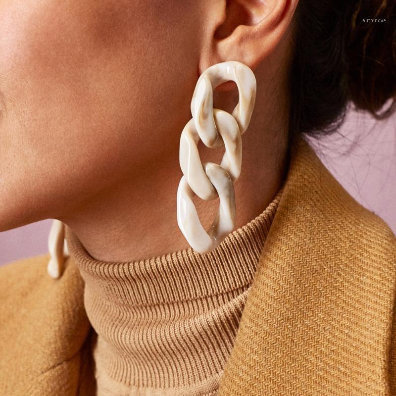 

Joolim Chunky Resin Link Drop Earring Piercing Earring Trendy Wholesale Statement1