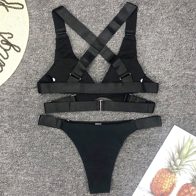 

NEW Sexy Bandeau Adjust Buckle Swimsuit Women Bikinis Micro Bikini set Brazilian Swimwear female Vevlet Bathing Suit Y200319, B261blue