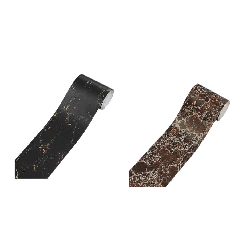 

Marble Waistline DIY Decorative Stickers PVC Waterproof Self Adhesive Wallpaper for Kitchen,Bathroom,Living Room,Etc, Black
