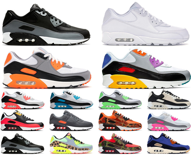 

2021 Wholesale Fashion Men Shoes Classic 90 Men and women Running Shoes Sports Trainer Cushion 90s Surface Breathable Sports Sneakers, Extra shoelace