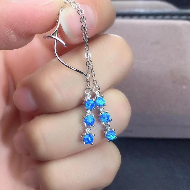 

100% Natural and real Black Opal Earring 925 sterling silver Fine jewelry Female Anniversary Jewelry