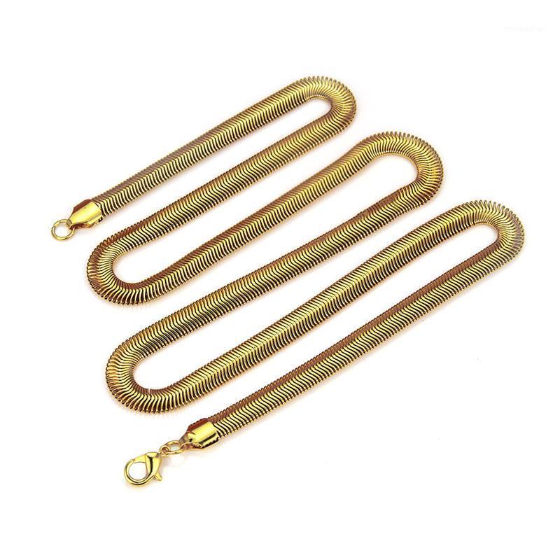 

Hip Hop Jewelry snake Bone chain Gold Color Long Necklace statement Choker chain link necklace women#ES251