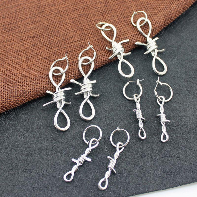 

Personality Irregular Earring Metal Thorns Punk Rock Male Female Ear Clip Gifts