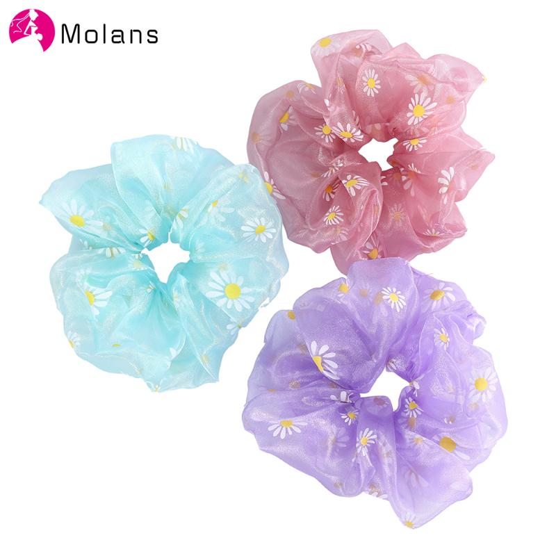 

Molans IG Organza Large Scrunchies Hair Ropes Fashion Girl Women Ponytail Hair Bands Elastic Tie Accessories