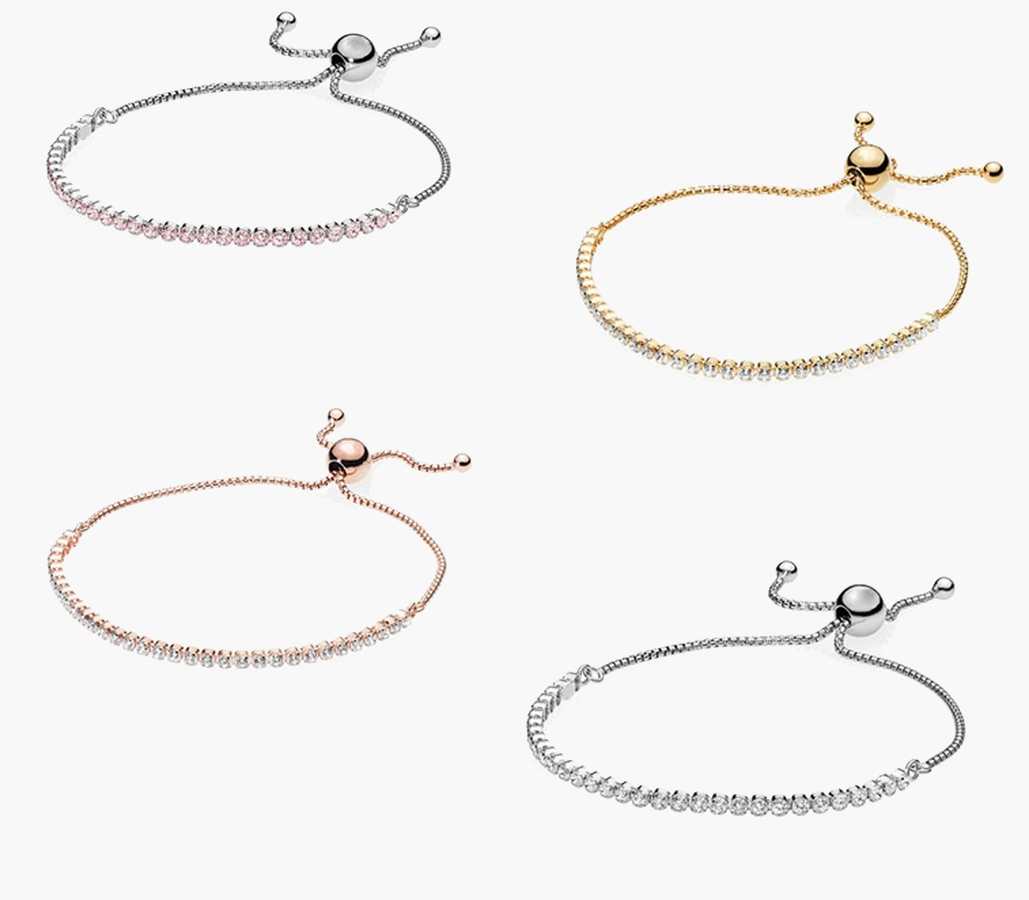 

Fine jewelry Authentic 925 Sterling Silver Bead Fit Pandora Charm Bracelets Rose Gold Gold Rainbow Sparkle Safety Chain Pendant DIY beads, Black