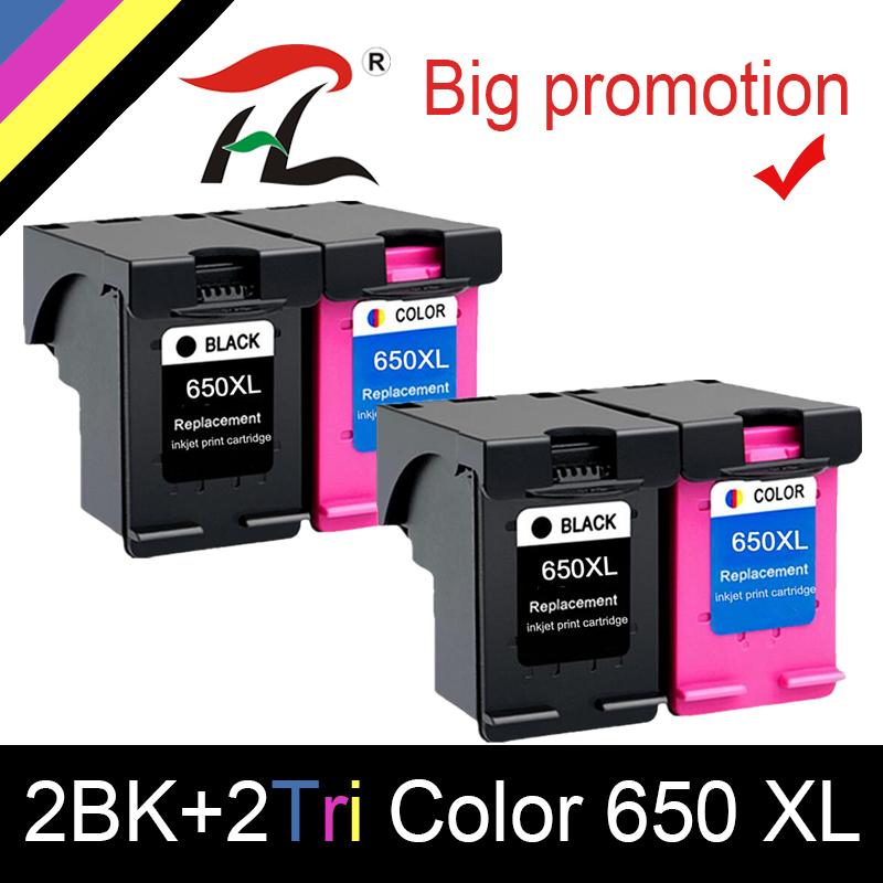 

4PK 650XL Compatible Ink Cartridge Replacement for 650 XL for Deskjet 1015 1515 2515 2545 2645 3515 3545 4515 4645 printer
