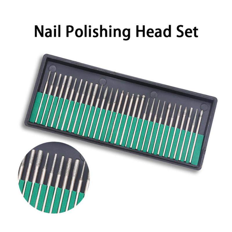 

30PCS Nail Drill Bits Cuticle Cutter Nail File Manicure Drill Bit Set Accessories Stainless Steel Bit Sander