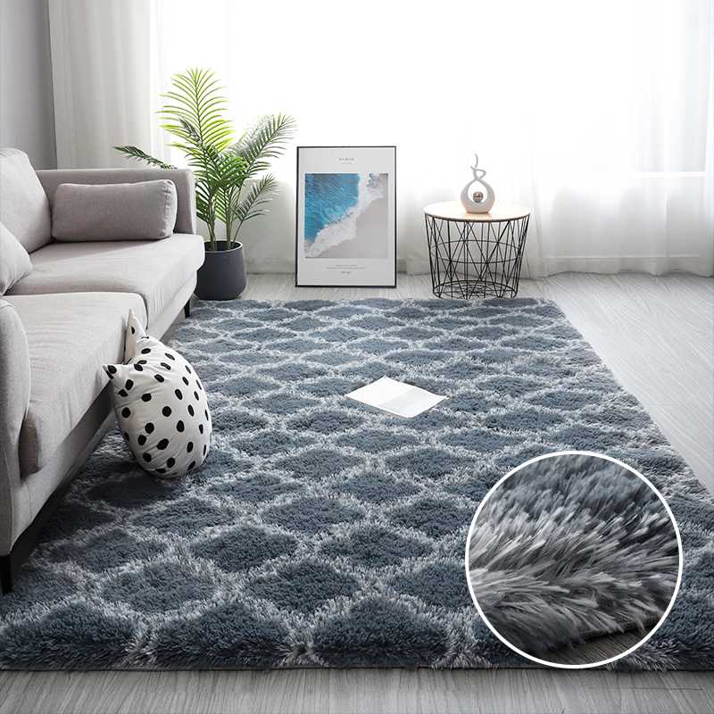 

Home Nordic ins plush carpet living room coffee table carpet bedroom bedside rug rectangular thick children crawling mat