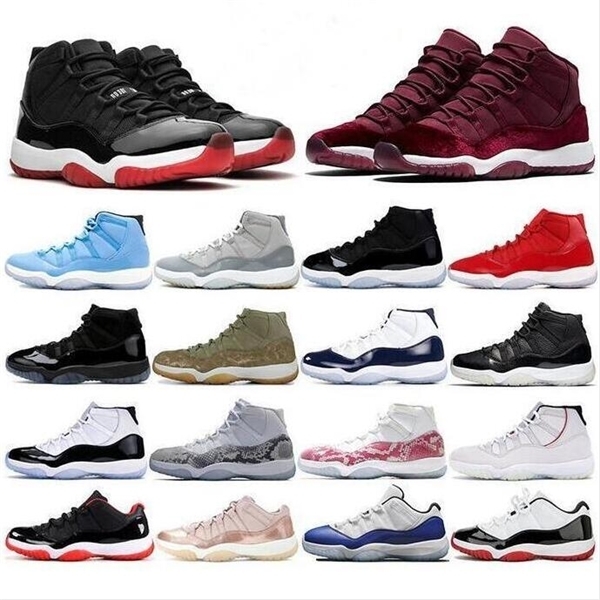 

25th Anniversary 11 11s low Concord Bred HIGH Space Jam Mens Womens Basketball Shoes Cap and Gown Gamma Blue Jumpman 23 Sneakers Trainers
