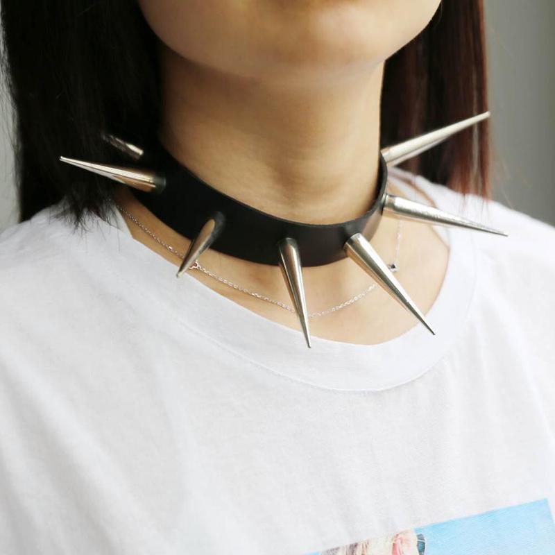 

Kmvexo Punk Harajaku Big Metal Spike Rivets Rock Gothic Chokers Pu Leather Stud Collar Choker Necklace Hip Hop Statement qylCjB