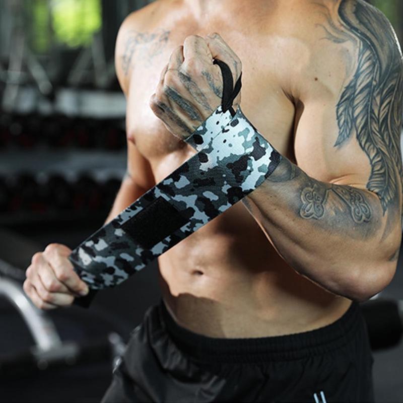 

Nylon Compression Camouflage Wrist Band Wrap Wrist Support Gym Weight Lifting Brace Basketball Power Guard
