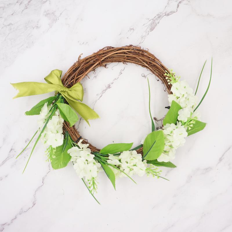 

Hyacinth Wreath Door Hanging Wall Window Artificial Flower Garland For Home Wedding Party decoration Home Farmhouse Decor1, Light green