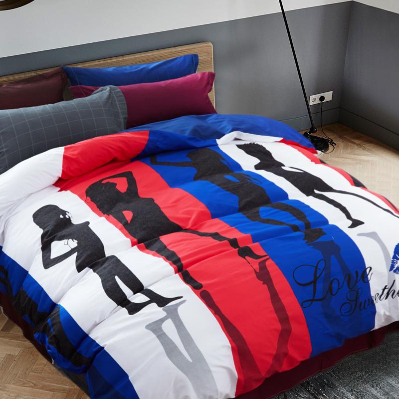 

European style fashion romance bedding set 4pcs 100% cotton duvet quilt covers bed sheet comforters bedclothes king queen size