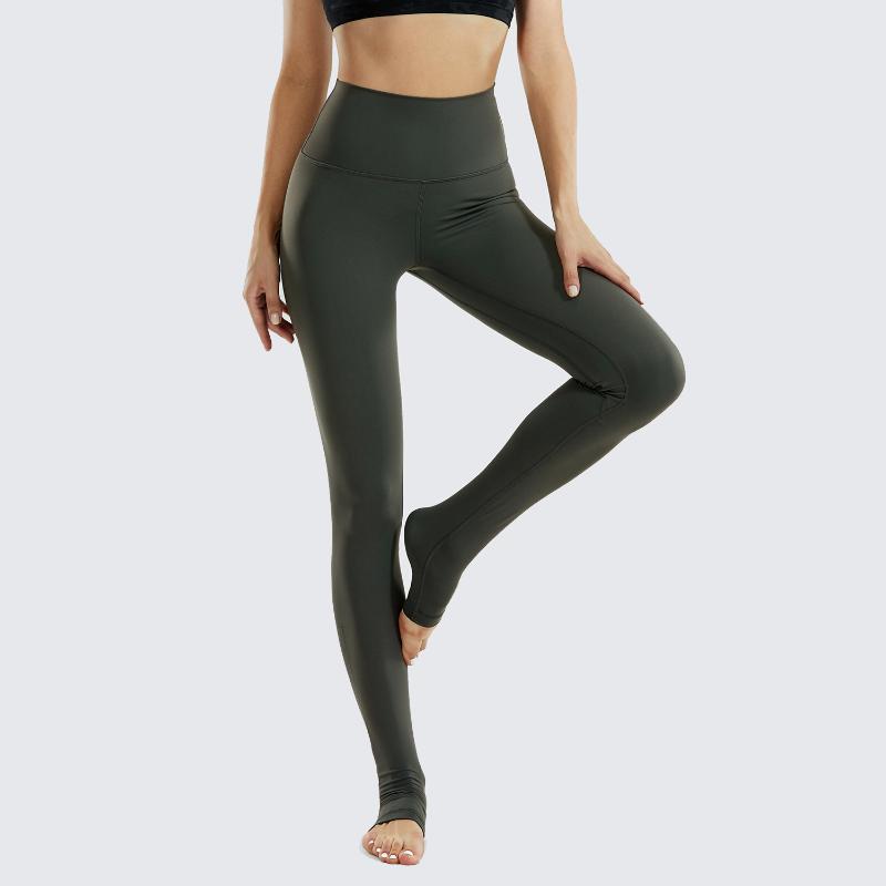 

Women Naked Feeling High Waist Goddess Side Scrunched Long Yoga Legging-30 inches, Black 01