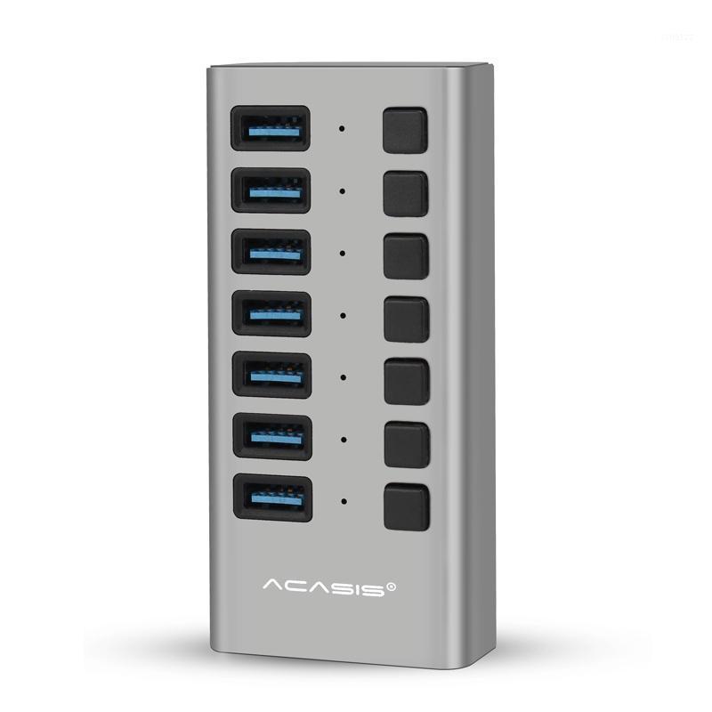 

Acasis USB3.0 7-port Splitter Multi-interface Expansion Hub Conversion HUB with 12V 2A Power Supply for Notebook Computer1