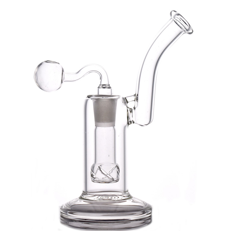 

18mm joint Glass Water Bongs Cages Percolator Pipe Dab Oil Rigs Mobius Matrix Bubbler beaker bong with glass oil burner pipe