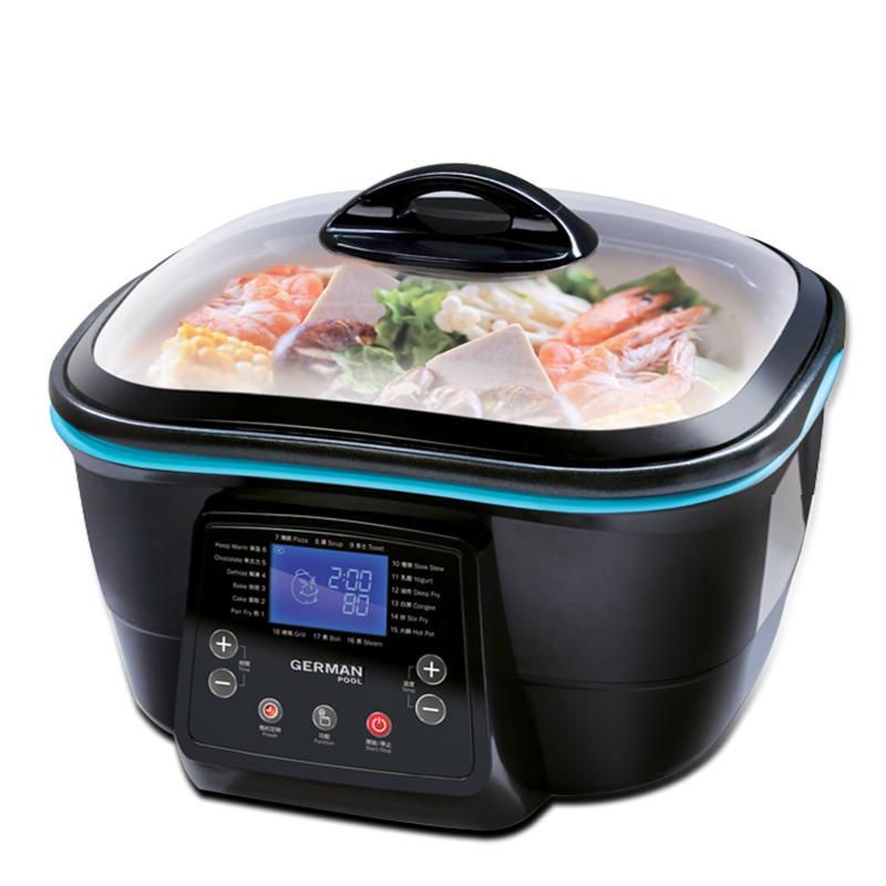 

Stainless Steel Electric Frying Cooking Pan Electric Heating Hotpot Household Multi-functional Cooker No Oil Hot Pot Soup Maker