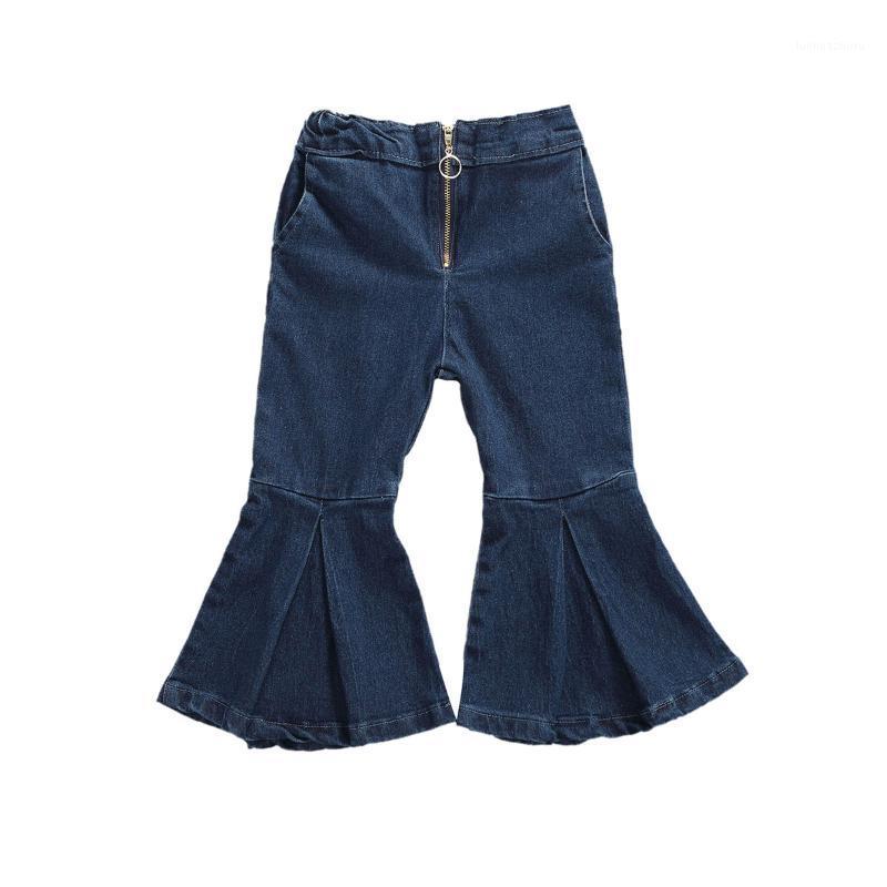 

Pudcoco Summer Infant Baby Girls Flares Pants Girls Jeans Denim High Waist Zipper Flare Long Pants Fashion Kids Outfits 1-6Y1, Blue