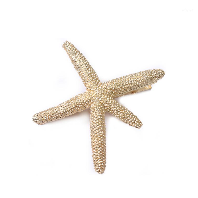 

Hair Clips & Barrettes Cute Bride Golden Color Starfish Clip Wedding Accessories Women Headdress Ornaments Jewelry1