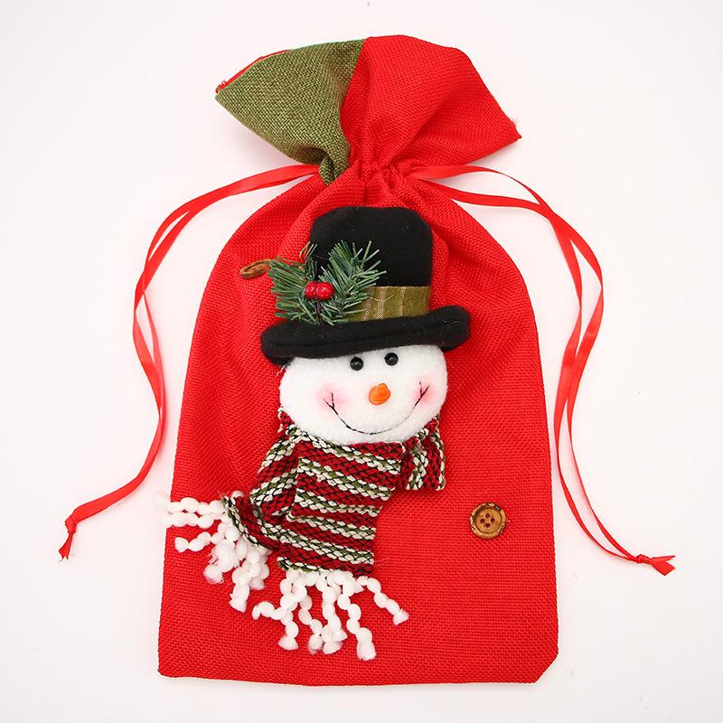 

New Style Christmas Old Man Gift Bag For Merry Christmas Send Children Sweety Candy Gift Bag Supplies 1 Pc/bag 20x37cm
