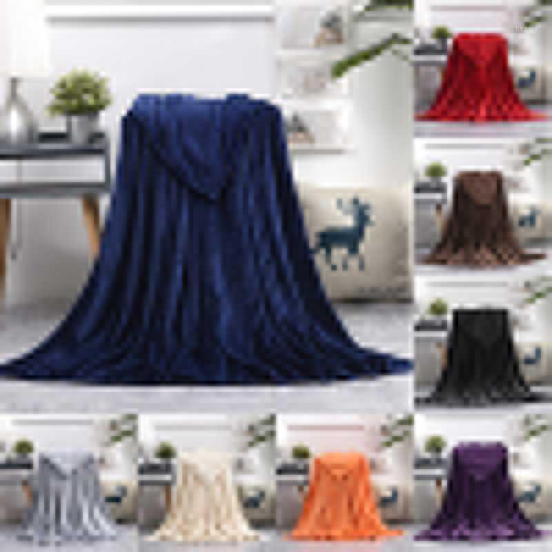 

Soft Warm Coral Fleece Blanket Flannel Plush Throw Blankets On Sofa Bed Travel Light Thin Mechanical Wash Solid Color Bedspread1