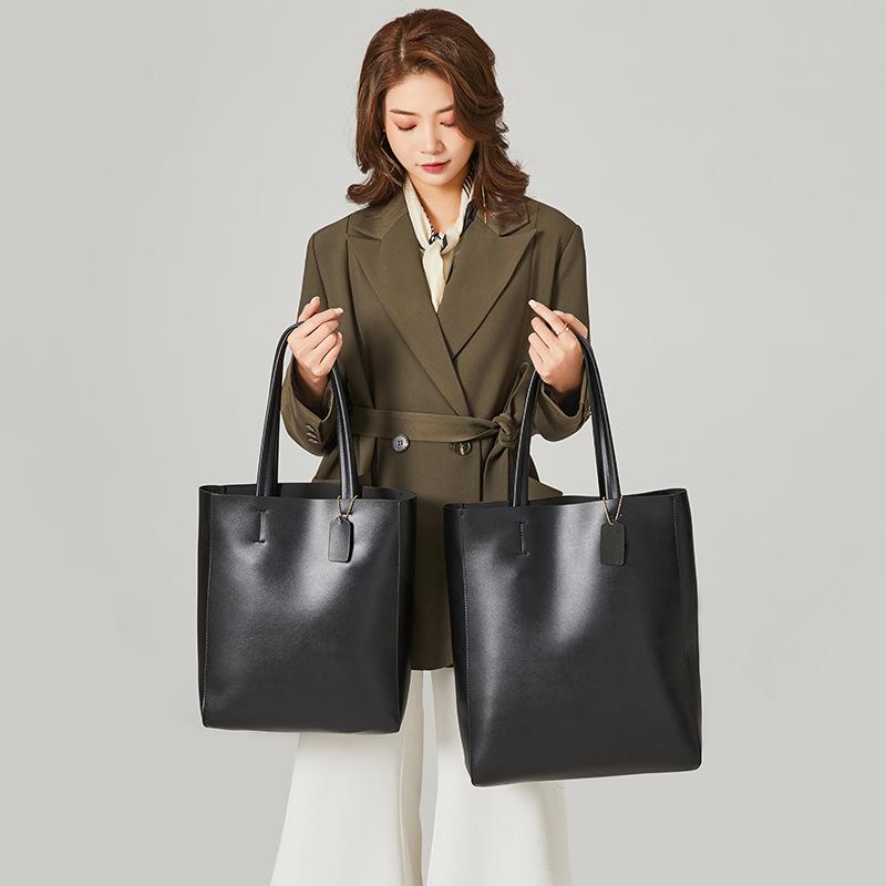 

Women's bag 2020 Korean version of the new large-capacity tote bag all-match leather shoulder casual handbag, Black small