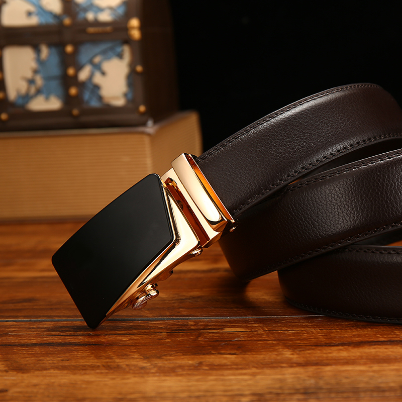 

2021 New Famous Brand Belt Male Designer Automatic Buckle Leather Luxury Belts for Men Ceinture Homme 049u, Black