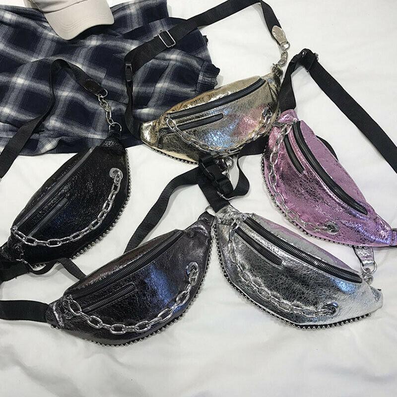 

Unisex Waist Bag Fanny Pack Outdoor Sports Pouch Belt Hip Chest Bag Crossbody Travel Purse /BY, Black