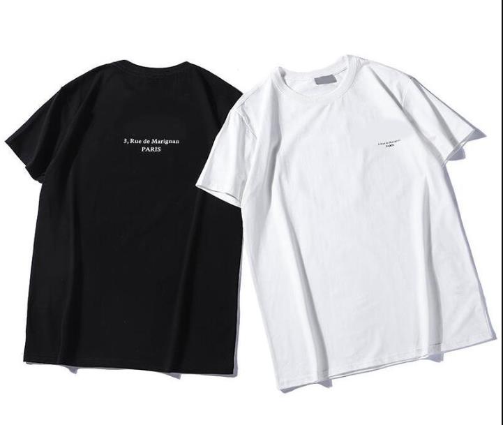 

2020 New Fashion Men Women T Shirts Summer Cotton Tees Hip Hop Streetwear With Letters Print Short Sleeves Black White Luxury Tops, White;black