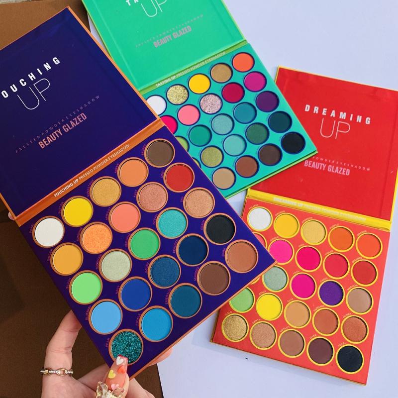 

New Beauty Glazed 25/18 Color Highlight Eyeshadow Palette Matte Pearlescent Eye Shadow Casual Wedding Makeup Eye Cosmetic TSLM1, 04